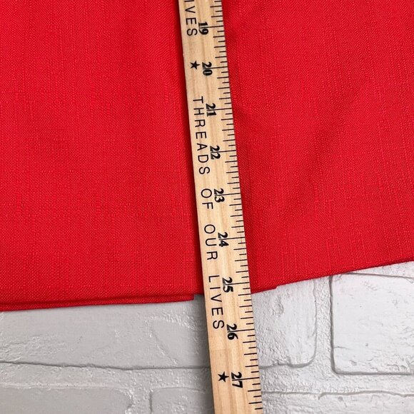 Kasper ASL Skirt Suit Women 8 Red‎ Double Breasted Woven Career Classic VTG - Picture 13 of 15